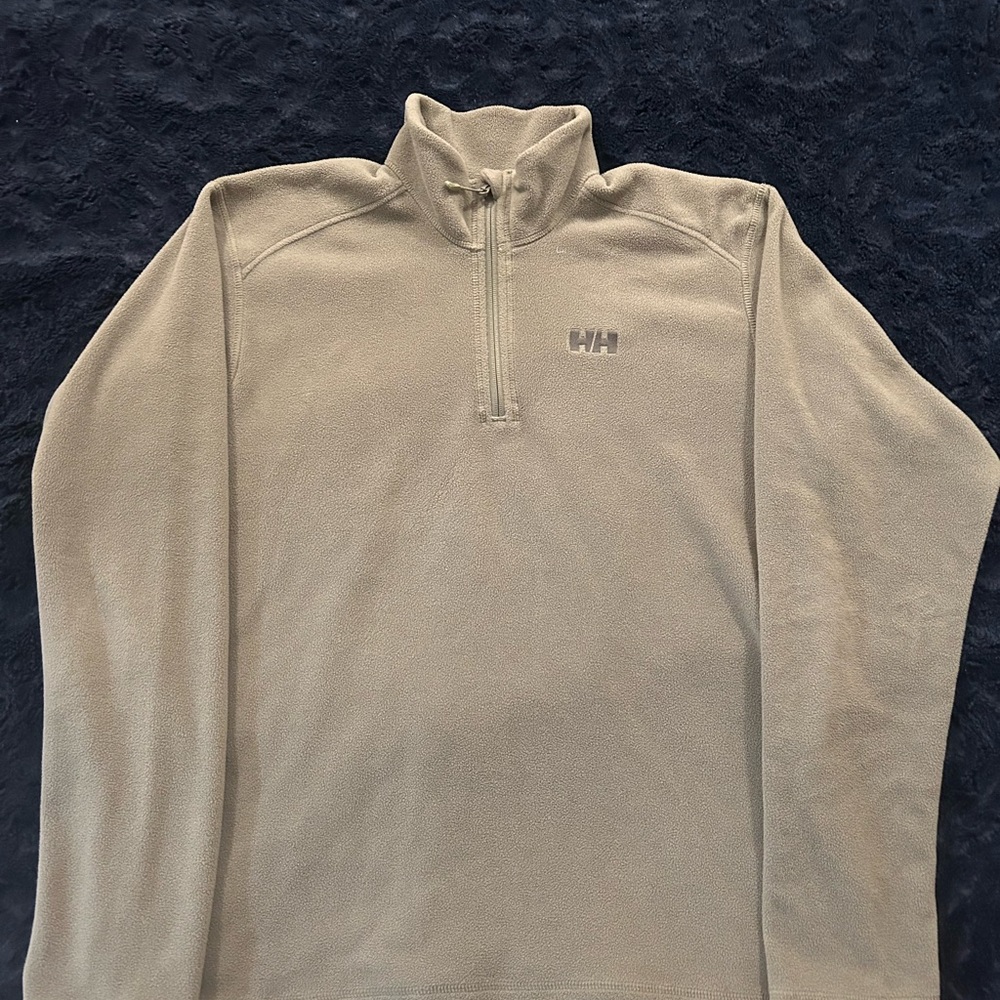 Helly Hansen Men's Polartec Fleece Olive Quarter Zip Sweater Large